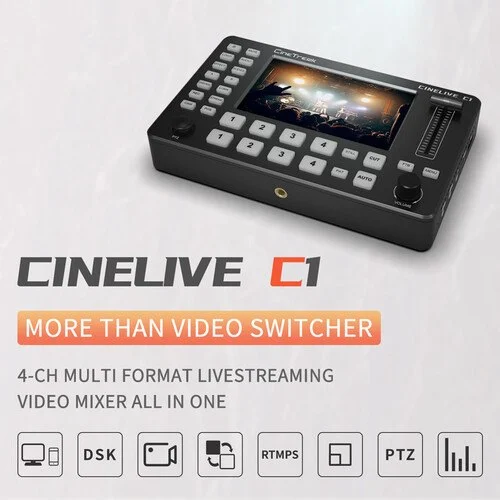 Cinetreak Cinelive Cl-C1 Compact 4-Channel Hdmi Streaming Video Switcher With 5" Display - Image 6