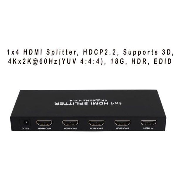 1x4 HDMI Splitter 4k HDR