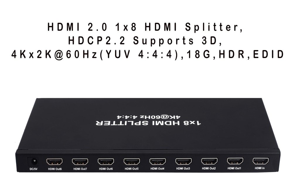 1x8 HDMI Splitter 4K