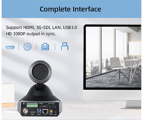 VIDEOCAST 20X HD with SDI, HDMI, USB, and IP Output, Best PTZ Camera (VC100) - Image 5
