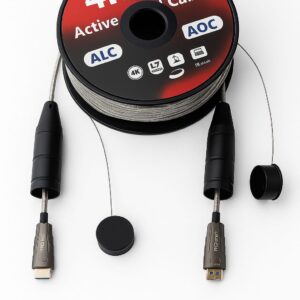 Fiber Optic AOC High Speed HDMI 2.0  4K 60Hz 18Gbps  ARMORED 50M