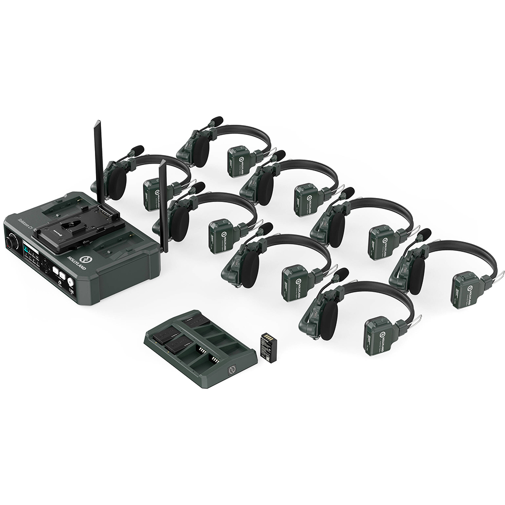 Hollyland Solidcom C1-HUB8S Full-Duplex Wireless DECT Intercom System with 9 Headsets and HUB Base (1.9 GHz) - Image 4