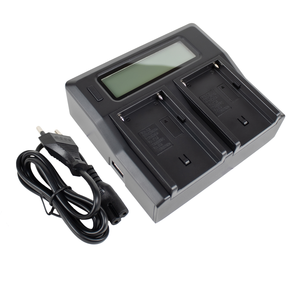 WELBORN DUAL LCD BATTERY CHARGER FOR NP-F980 CAMERA BATTERY Camera Battery Charger